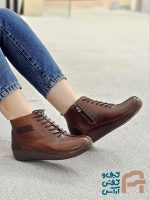 نيم بوت طبي زنانه چرم طبيعي كد 1327 - تصویر 2