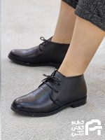 نيم بوت زنانه چرم طبيعي كد 1057 - تصویر 2