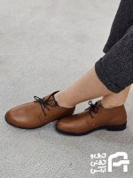 نيم بوت زنانه چرم طبيعي كد 1060