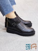 نيم بوت زنانه چرم صنعتي كد 1387 - تصویر 2