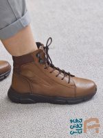 نيم بوت زنانه چرم طبيعي كد 1292
