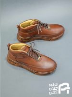 نيم بوت مردانه چرم طبيعي كد 453 - تصویر 2