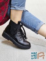 نيم بوت زنانه چرم صنعتي كد 1385