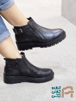 نيم بوت زنانه چرم صنعتي كد 1386