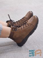 نيم بوت زنانه چرم طبيعي كد 1292 - تصویر 2