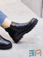 نيم بوت زنانه چرم صنعتي كد 1387 - تصویر 3