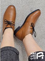 نيم بوت زنانه چرم طبيعي كد 1060 - تصویر 3