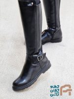 چكمه زنانه چرم صنعتي كد 1393