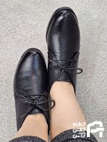 نيم بوت زنانه چرم طبيعي كد 1057 - تصویر 3