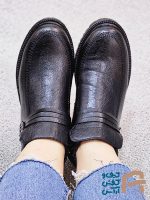 نيم بوت زنانه چرم صنعتي كد 1387 - تصویر 4