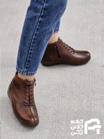 نيم بوت طبي زنانه چرم طبيعي كد 1327
